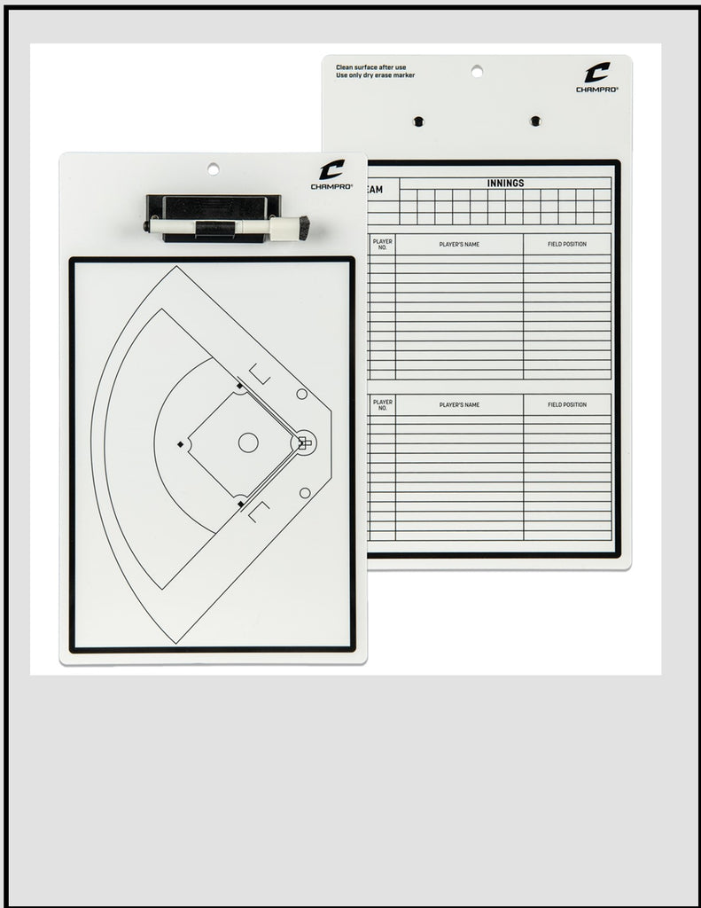 BASEBALL / SOFTBALL COACH'S BOARD - DRY ERASE WITH MARKER