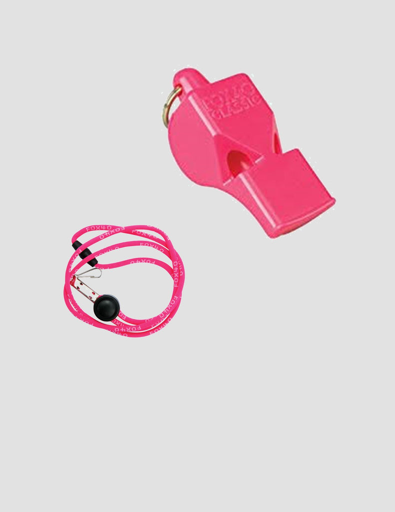 FOX 40 CLASSIC PINK WHISTLE W/PINK LANYARD PACKAGE